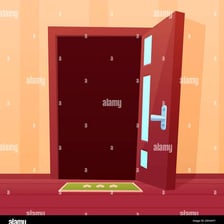 An open doorway representing entering and exiting