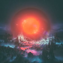 A digital artwork representing a blockchain collectible