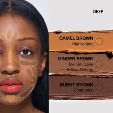 A makeup concealer stick used to cover a small blemish.