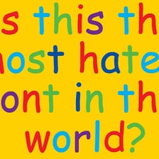 A sample showing the rounded Comic Sans typeface.