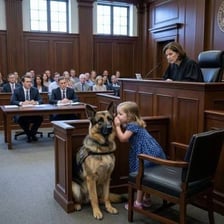A witness giving testimony in a courtroom