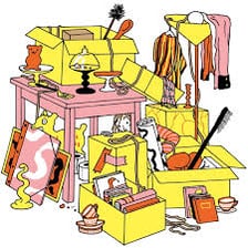 A disordered pile of assorted objects.