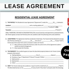 A signed rental contract for an apartment