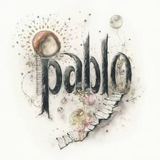 The Spanish given name Pablo displayed in lettering.