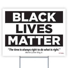 Black Lives Matter sign at a public demonstration