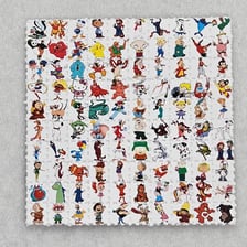 Perforated blotter paper associated with LSD.