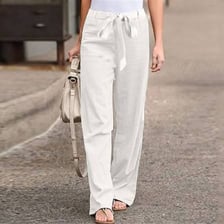 A pair of trousers displayed as clothing