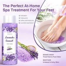 A foot receiving a professional pedicure