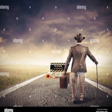 A person walks around an obstacle rather than passing through it.