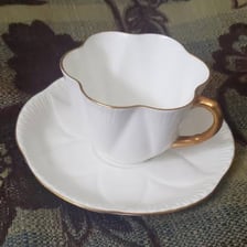 A small, delicate teacup