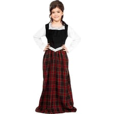 Girls in Scotland are shown in a Scottish setting.