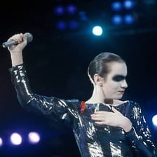 Annie Lennox performing with the Eurythmics