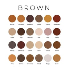 A swatch showing the color brown