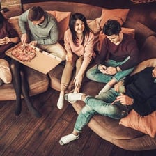 A group of friends playing a truth-or-dare game