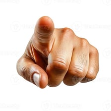 A hand pointing with its index finger.