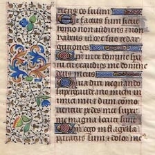 An illuminated manuscript page from the Book of Psalms.