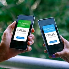 A person sending a monetary payment electronically