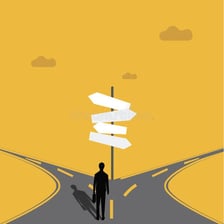 A visual representation of a major turning point or crossroads