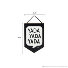 A speech bubble containing a repeated “yada” expression.