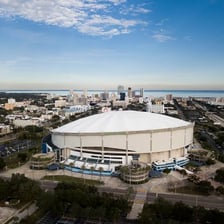 The exterior of Tropicana Field in St. Petersburg, Florida