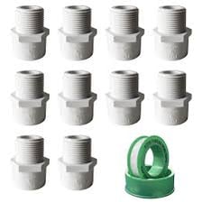 White PVC plumbing pipes and fittings.