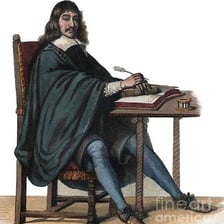 A historical portrait of philosopher René Descartes