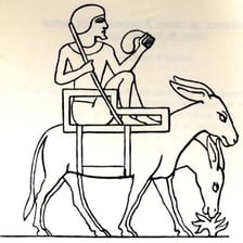 Donkeys carrying riders in a biblical-style scene.