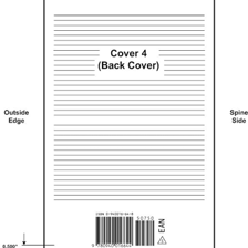 The ISBN and barcode printed on the back of a book