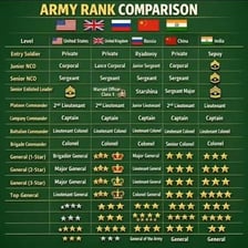 A comparison of sergeant and corporal military rank insignia