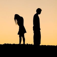 A couple separating to represent ending a relationship
