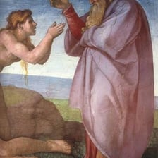 Michelangelo’s fresco depicting the Creation of Eve on the Sistine Chapel ceiling.