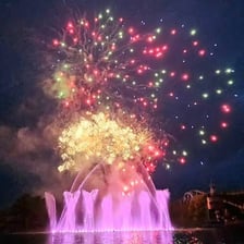 Fireworks creating a dramatic finale