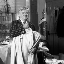 A portrait of fashion designer Geoffrey Beene