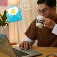 A person reading information and appearing informed.