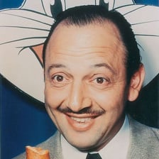 A portrait of voice actor Mel Blanc.