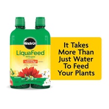 A bottle of Miracle-Gro plant fertilizer