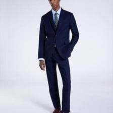 Business suit worn with a necktie