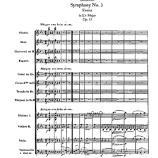 A score or manuscript associated with Beethoven’s Eroica Symphony.
