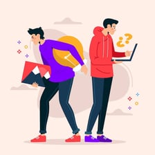 An illustration conveying something that is partly or almost like something else
