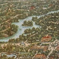Aerial view of the Bronx Zoo grounds