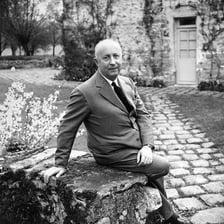 A portrait of fashion designer Christian Dior.