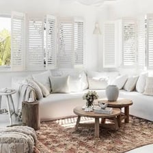 Bright interior of a spacious living room