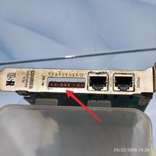A vintage computer modem used for data transmission