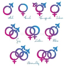 A simple educational illustration representing different sexualities.