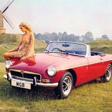 A classic MG sports car from Britain.