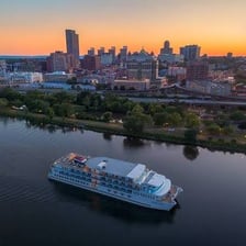 Albany, New York, along the Hudson River.