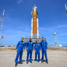 NASA’s Artemis rocket launching toward the Moon