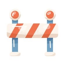 A project plan blocked by an obstacle or roadblock