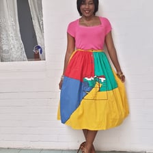 A person dressed in an unusual, eccentric style.