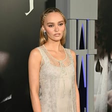 Lily-Rose Depp attending a premiere for Nosferatu.